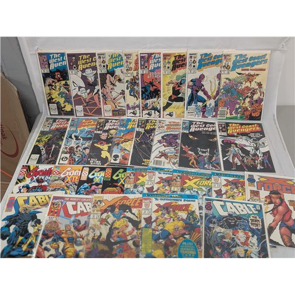 Lot of 30 Marvel Comics Avengers West Coast Xforce Cable etc