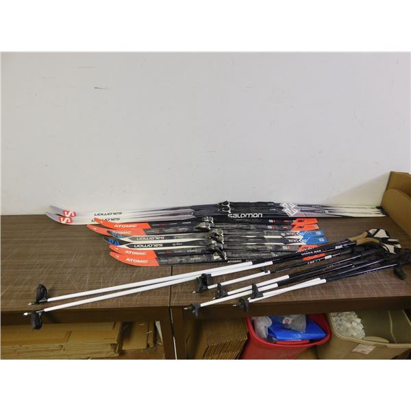 4 Sets of Skis and Poles Salomon & Atomic x1 6ft and x3 46"