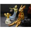 Image 3 : Lot of 8 Vintage Figures Wooden Rabbit, Asian Man and Woman, AVON Cologne Bottles, Bear (as is)