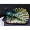 Image 3 : Lot of 3 Pottery / Ceramic Peacock Figurine, BMP Style Bowl, Swan Dish circa 1920s? (as is)