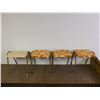 Image 1 : Lot of 4 Vintage Stools (some wear)