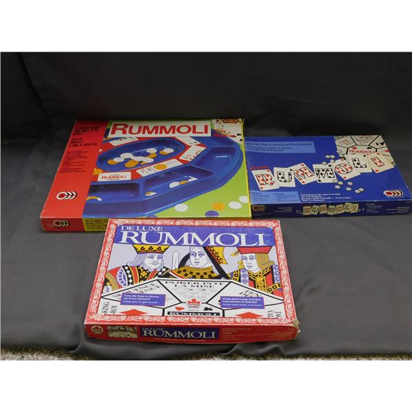 Lot of 3 Vintage Rummoli Tabletop Board Games Card Games
