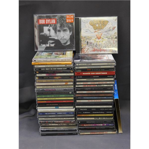Lot of 50 Assorted CDs Rock, Alternative, Bob Dylan, Green Day