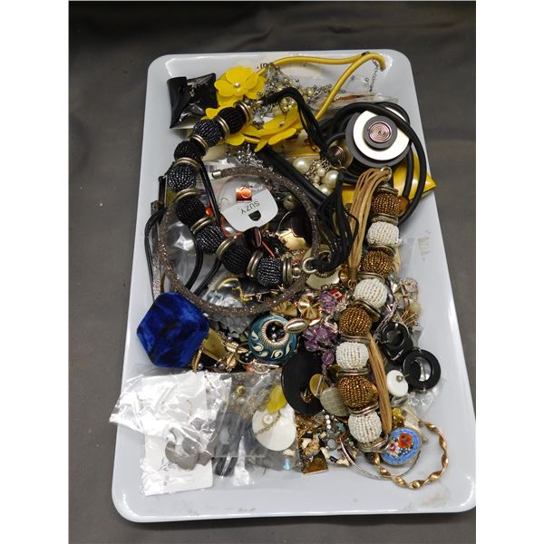 Tray of Costume Jewelry Fashion Jewelry Assorted