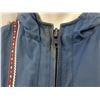 Image 4 : Blue Windbreaker Size 16 Jacket Trench Coat Zip-Up Indigenous Bird Pattern