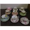 Image 1 : Lot of 9 Cups and Saucers Spode Copeland Royal Stafford Tuscan Queen Anne Hammersley Phoenix