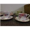 Image 2 : Lot of 9 Cups and Saucers Spode Copeland Royal Stafford Tuscan Queen Anne Hammersley Phoenix