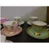 Image 3 : Lot of 9 Cups and Saucers Spode Copeland Royal Stafford Tuscan Queen Anne Hammersley Phoenix