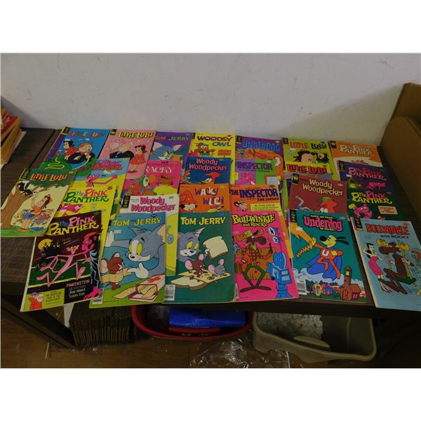 Lot of 25 Gold Key Whitman Comics Pink Panther Woody Woodpecker Little Lulu Etc