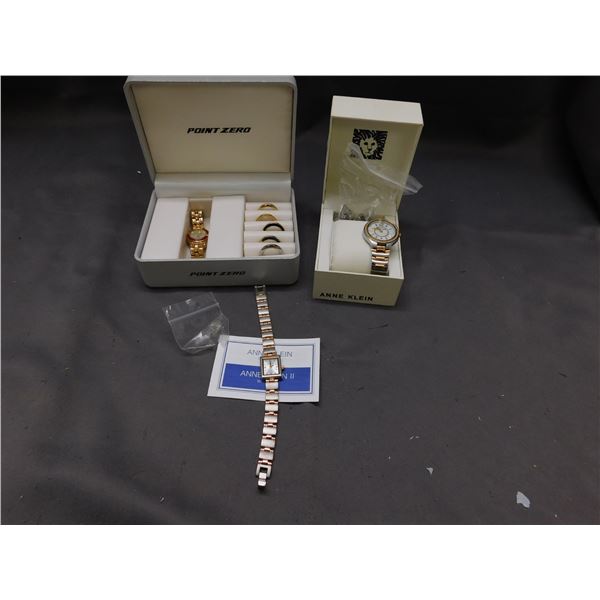 Lot of 3Womens Fashion Watches Point Zero Anne Klein