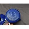 Image 5 : Le Creuset Cast Iron Sauce Pan with Lid Blue w Wooden Handle Made in France 1.4 14 072 314 US