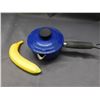 Image 6 : Le Creuset Cast Iron Sauce Pan with Lid Blue w Wooden Handle Made in France 1.4 14 072 314 US