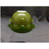 Image 1 : Lot of 2 Avocado Green Pyrex Cinderella Bowls 443 2.5qt 444 4qt