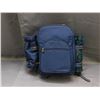 Image 1 : Fully Loaded Picnic Backpack with Blanket, Cutlery, Plates, Wine Glasses, Bottle Opener, Board, etc