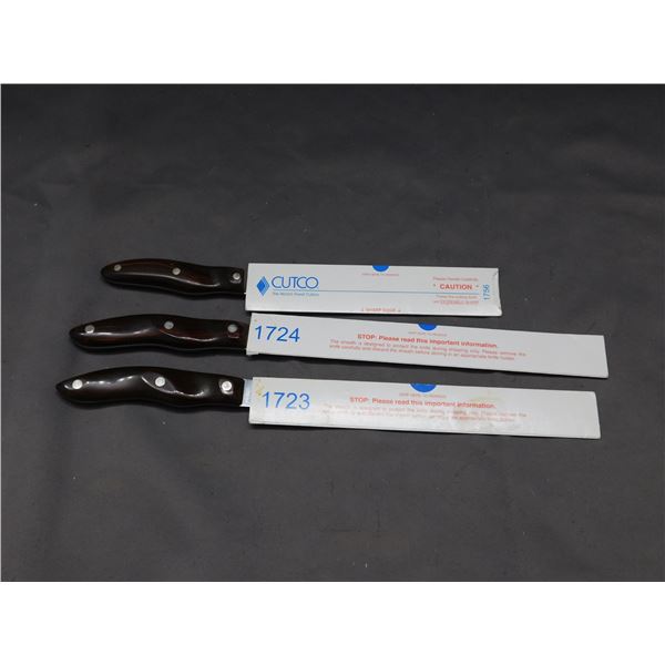 Lot of 3 CUTCO 1756, 1724 and 1723 Kitchen Knives
