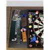 Image 2 : Dart Board Set Lots of Darts in Case Narwhal