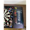 Image 4 : Dart Board Set Lots of Darts in Case Narwhal