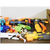 Image 2 : LARGE LOT of NERF Guns Assorted Styles, some darts, some packs.