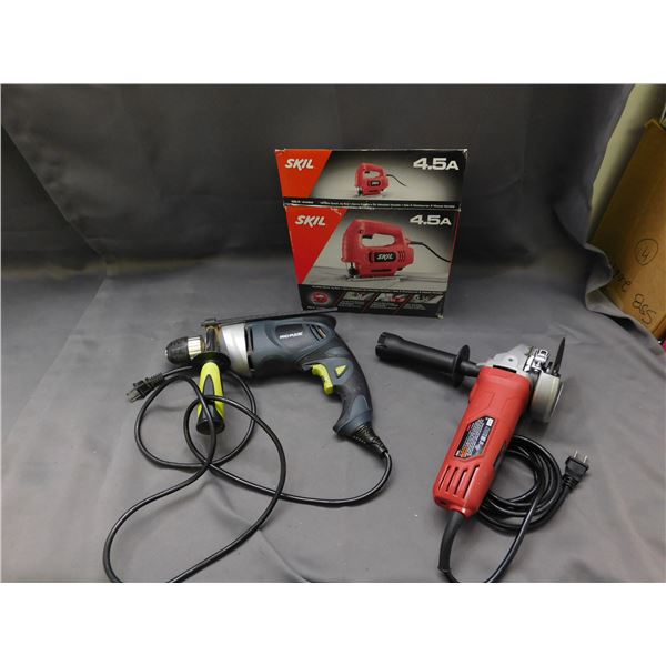 Pro Pulse 1/2" Hammer Drill, SKIL Grinder  5/8" - 11", SKIL Variable Speed Jigsaw