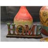 Image 3 : Lot of 2 Ceramic Vases, Home Sense, Flower Frog Studio Pottery Dish, HOME Sign