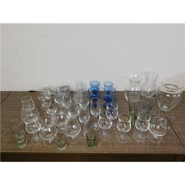 Large lot of Glassware Glasses Wine, Cocktail, Highball, Coffee, Vases, etc