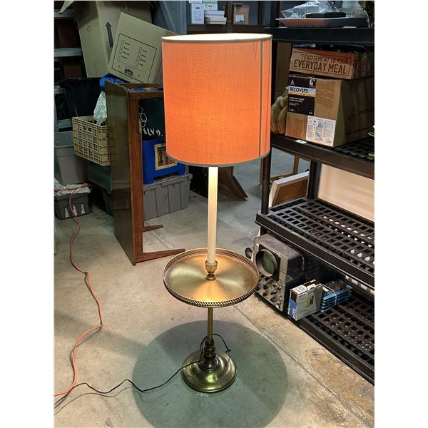 Brass Side Table Lamp *works* Vintage MCM
