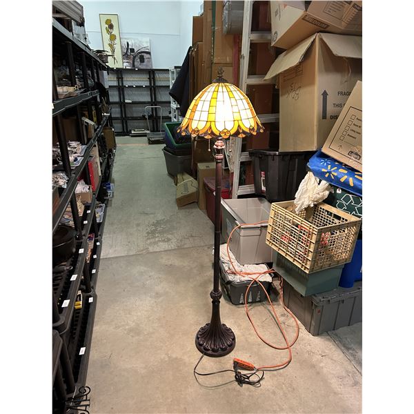 Stained Glass Tiffany Style Metal Floor Lamp