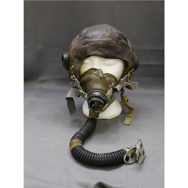 Vintage Pilot's Cap with Oxygen Mask