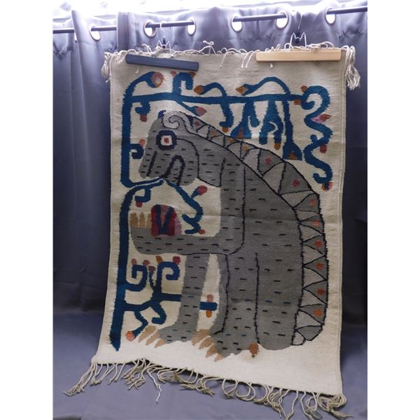 Handmade Wool Afghan / Tibetan  Rug