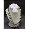 Image 1 : Lot of 2 Gold Tone Herringbone Necklace and Pearl Necklace