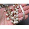 Image 2 : Lot of 2 Gold Tone Herringbone Necklace and Pearl Necklace