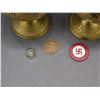 Image 2 : Brass Incense Dishes, India / Buddhist Symbol, Good Luck Token, Asian Symbol Ring