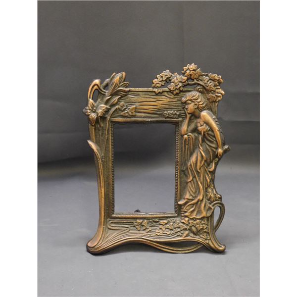 Vintage Picture Frame Art Nouveau  Style Cast Iron