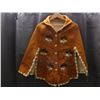 Image 1 : Capelet Cowl Wool Knit Embroidered Jacket with Animal Bone Button Indigenous?