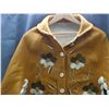 Image 2 : Capelet Cowl Wool Knit Embroidered Jacket with Animal Bone Button Indigenous?