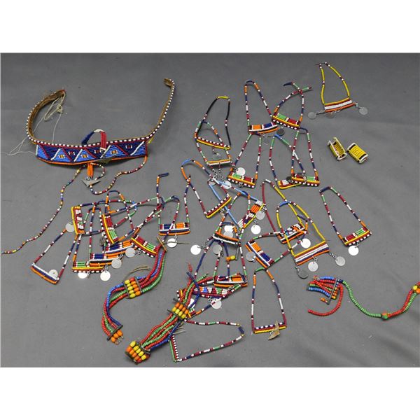 African Maasai Tribal Beaded Adornment, Hair Clips, Earrings, etc