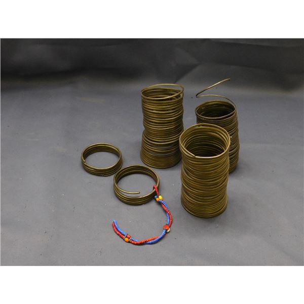 African Maasai Tribal Brass Metal Arm Cuffs Bracelets