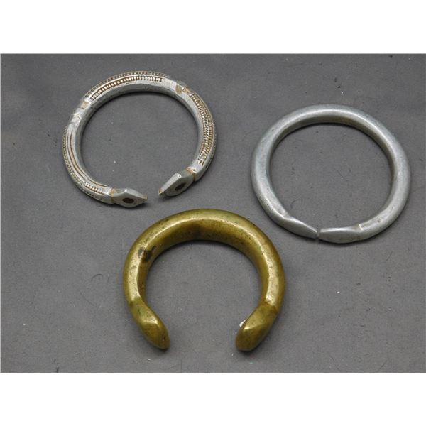 Metal Tribal Bangles Wrist Cuffs Bracelets Brass / Aluminum?
