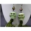 Image 2 : Carved Skull Stone Earrings