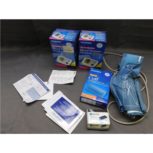 Lot of Blood Pressure Monitors, Cuffs, Fingertip Pulse Oximeter