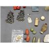 Image 3 : Lot of Assorted Carved Stone, Bone and Wood Beads, Charms, etc