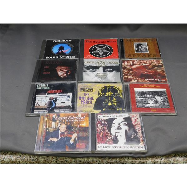 Lot of 11 CDs Hard Rock, Satanism, Star Wars, Choir, Etc
