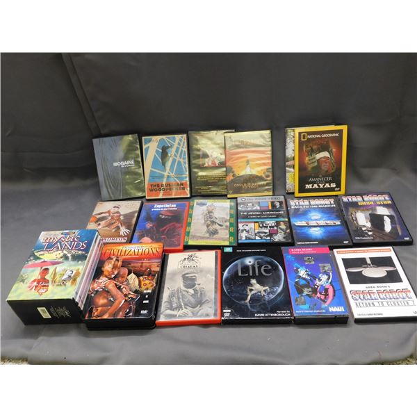 Lot of Documentary DVDs, Star Robot, Mystic Lands, Civilizations, Life, PBS, etc