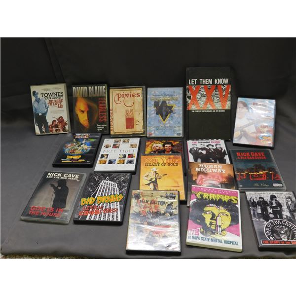 Lot of 18 Music Related DVDs