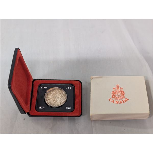 1873-1973 RCMP Canada 50% Silver Dollar