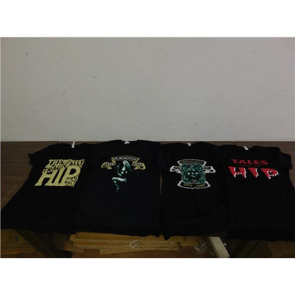 Lot of 4 The Tragically Hip Tour Concert Band T-Shirts Size Junior M and Regular S