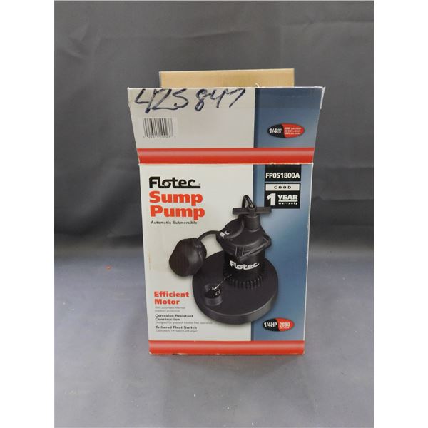 FLOTEC Sump Pump Not Used with box 1/4 HP