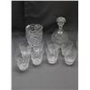 Image 3 : Lot of Crystal Decanter Sets with 6 Glasses Each and 1 Crystal Ice Bucket, Shot Glasses
