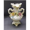 Image 1 : 1797 Made in Italy Porcelain Floral Decorated Vase 13"