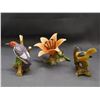 Image 2 : Lot of 3 Bisque Figurines Lily and 2 Birds, 1 Marked Capodimonte, 2 Japan